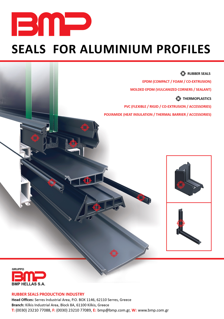Seals for aluminium profiles